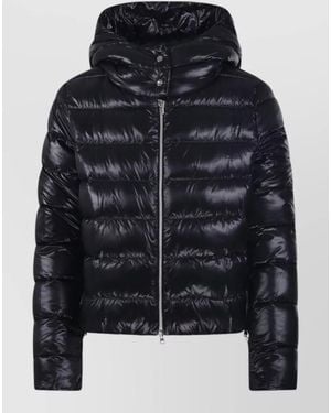 Herno Hooded Quilted Padded Jacket Long Sleeves - Black