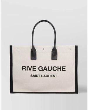 Saint Laurent Canvas Tote Bag - Natural
