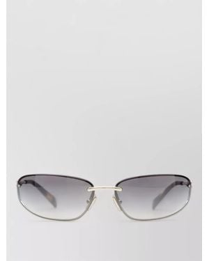 Miu Miu Metal Frame Sunglasses Gradient Lenses Design - Gray