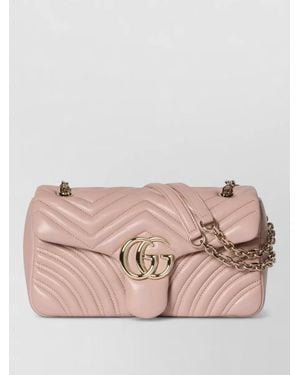 Gucci Chain Strap Clutch Bag Tone - Pink