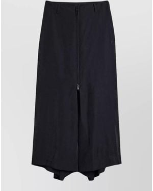 Y-3 Zip Detail Midi Skirt Belt Loops - Blue
