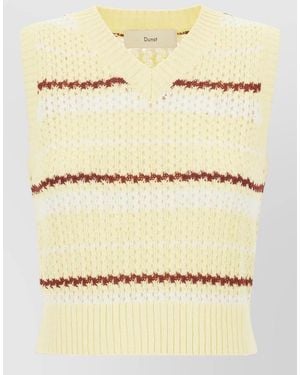 DUNST Embroidered Sleeveless Jumper - Natural