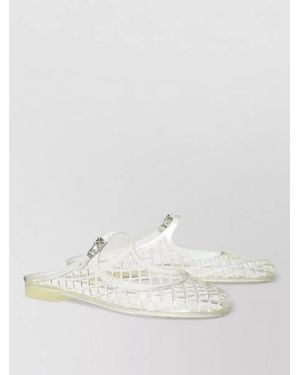 Tory Burch Mellow Mary Jane Jelly Mules Transparent - White