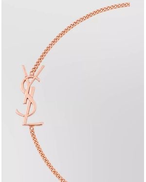 Saint Laurent Brass Chain Bracelet - White