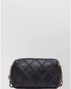 Tory Burch Fleming Small Leather Crossbody Bag - Grey