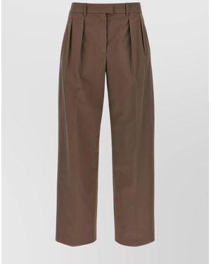 The Row Tailored Pants With Pleated Design And Pockets - Brown