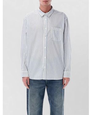 Vans Striped Relaxed-Fit Long-Sleeve Shirt - White