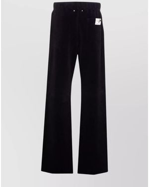 Golden Goose Velvet Wide-Leg Track Trousers - Blue