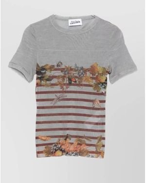 Jean Paul Gaultier Silk Jersey T-Shirt - Grey