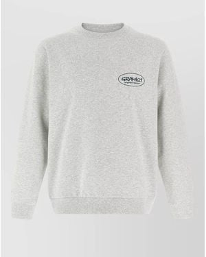 Gramicci Freedom Logo Sweatshirt Ribbed Cuffs Hem - Grey