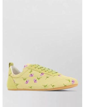 Jil Sander Canvas Trainers Floral Pattern Lace Up - Yellow