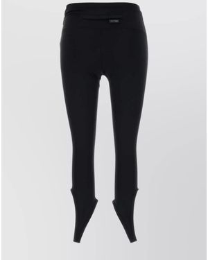 Courreges Low-Rise Capri Leggings - Black