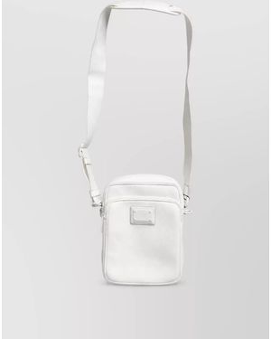 Dolce & Gabbana Logo Plaque Crossbody Shoulder Bag - White