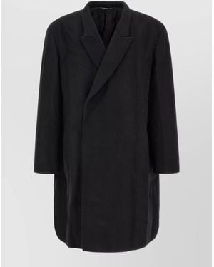 Kiko Kostadinov Wool Oversized Double-Breasted Coat - Black