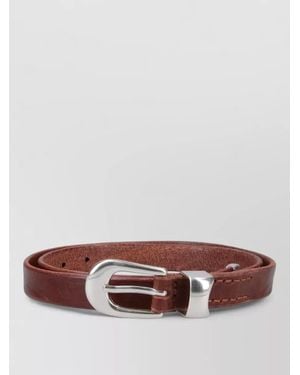 Our Legacy Adjustable Leather Belts Smooth Finish Design - Brown