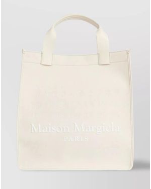 Maison Margiela Vertical Cotton Tote Bag - Natural