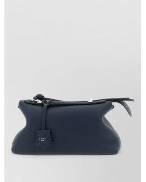 Fendi Soft Selleria Reversible Shoulder Bag Top Handle - Blue