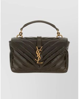 Saint Laurent Mini Chain Bag Quilted Design - Black