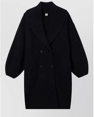 TOTEME Longline Shawl Collar Cardigan Coat - Blue