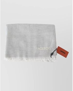 Missoni Wool Knit Neck Wrap Scarf - Gray