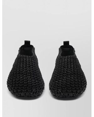 TOTEME Leather Ballerina Flats - Black