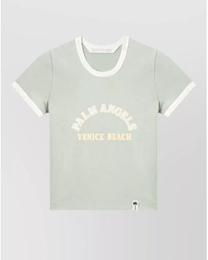 Palm Angels Cotton Slim T-Shirt - White