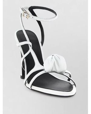 ROTATE BIRGER CHRISTENSEN Leather Knot Sandals - White