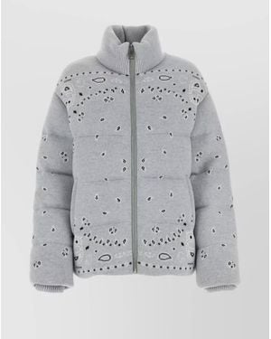 Alanui Wool Embroidered Down Jacket - Gray