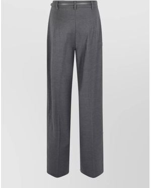 Max Mara Virgin Wool Suit Pants - Gray