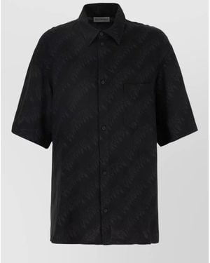 Balenciaga Short Sleeve Shirt Chest Pocket Detail - Black