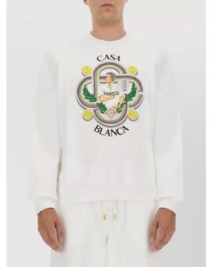 CASABLANCA Regular-Fit Cotton Logo Sweatshirt - White