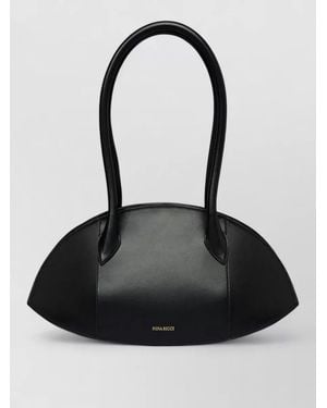 Nina Ricci Leather Shoulder Bag - Black