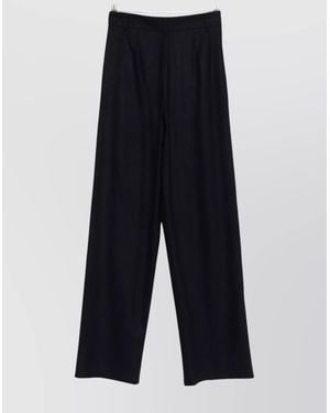 Emporio Armani Checked Wool Pants Pleated Front - Blue