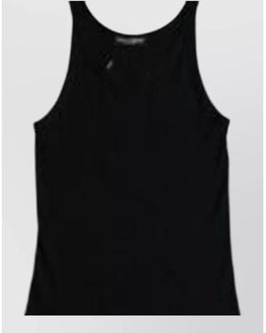 Dolce & Gabbana Cotton Sleeveless Tank Top - Black