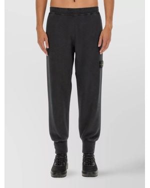 Stone Island Cotton Track Trousers - Black