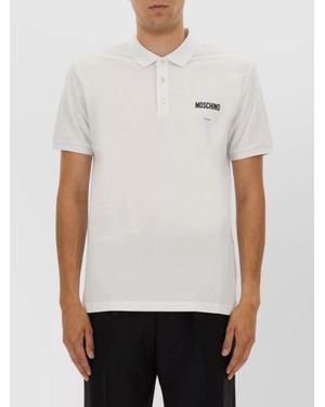 Moschino Cotton Short-Sleeve Polo Shirt - White