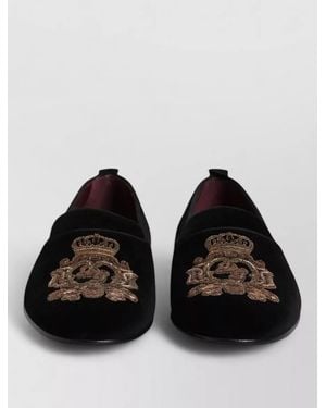 Dolce & Gabbana Velvet Loafers - Black
