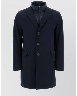 Herno Single Breasted Coat - Blue