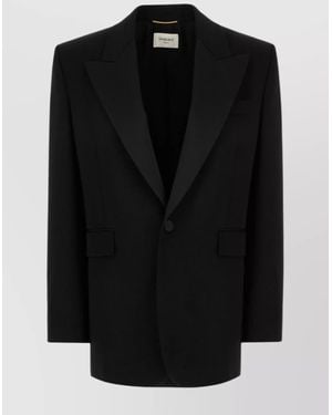 ジャケット Saint Laurent Certified Wool Tuxedo Blazer With Silk Lining Certified wool Tuxedo Blazer with silk lining SAINT LAURENT