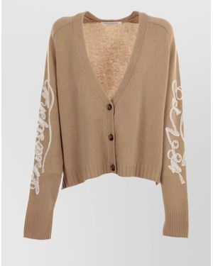 Philosophy Recycled Cashmere V-Neck Knitwear - Natural