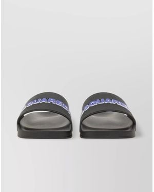 DSquared² Logo Slide Sandals For Open Toe - Gray