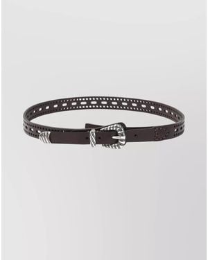 Etro Leather Perforated Belt - Multicolour