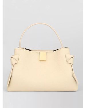 Yuzefi Mini Gyoza Shoulder Bag Bow Handle - Natural