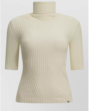 Herno Virgin Wool Turtleneck Sweater - Natural