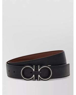 Ferragamo Reversible Gancini Belt Adjustable Length Design - Multicolour