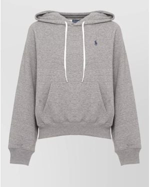 Ralph Lauren Cotton Hooded Sweatshirt - Grey