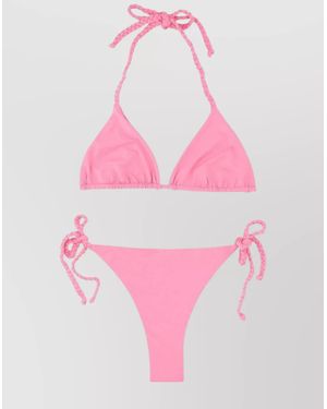 Manebí Adjustable Halterneck Triangle Top Bikini - Pink