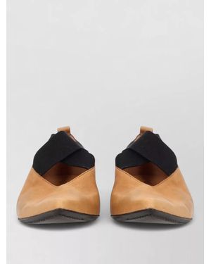 Uma Wang Leather Pointed Ballerina Shoes - Multicolour