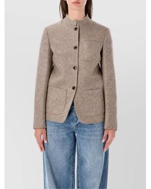 Fortela Virgin Wool Single-Breasted Coat - Blue