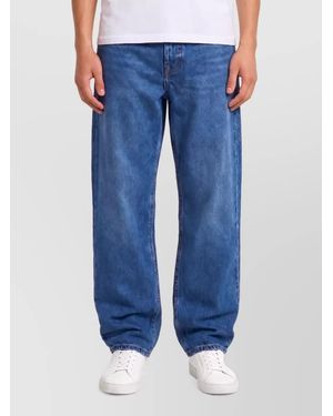 Stone Island Denim Mid-Rise Straight-Leg Jeans - Blue